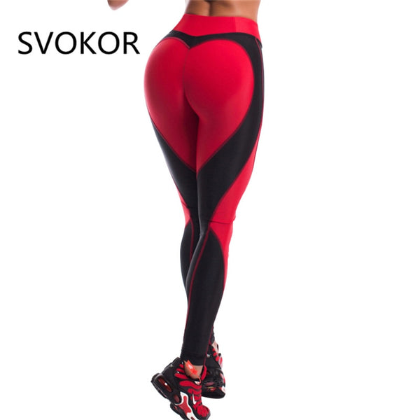 Red Heart Printed Leggings