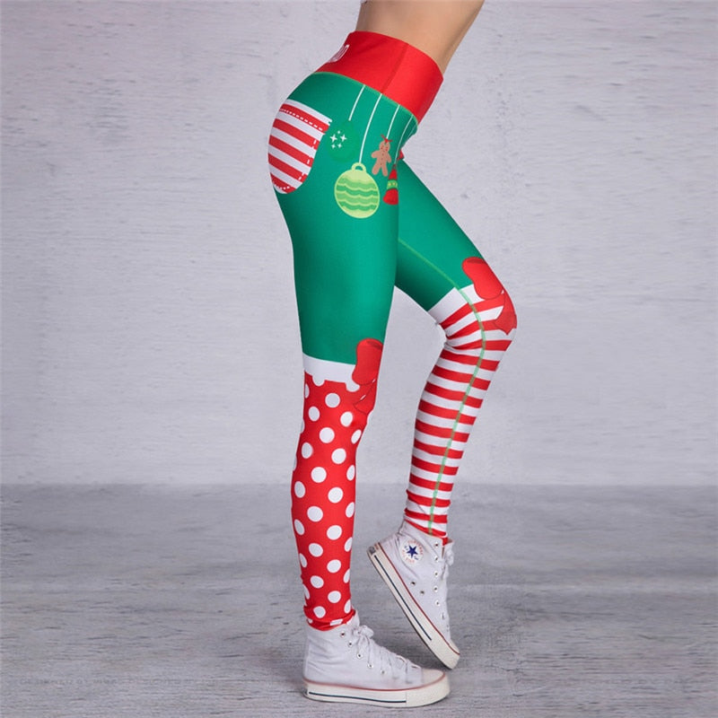 sexy printing leggings hip elastic