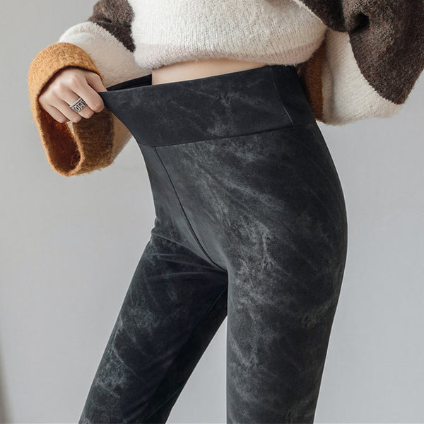 Leather Jeans high Elasticity Velvet Leggings