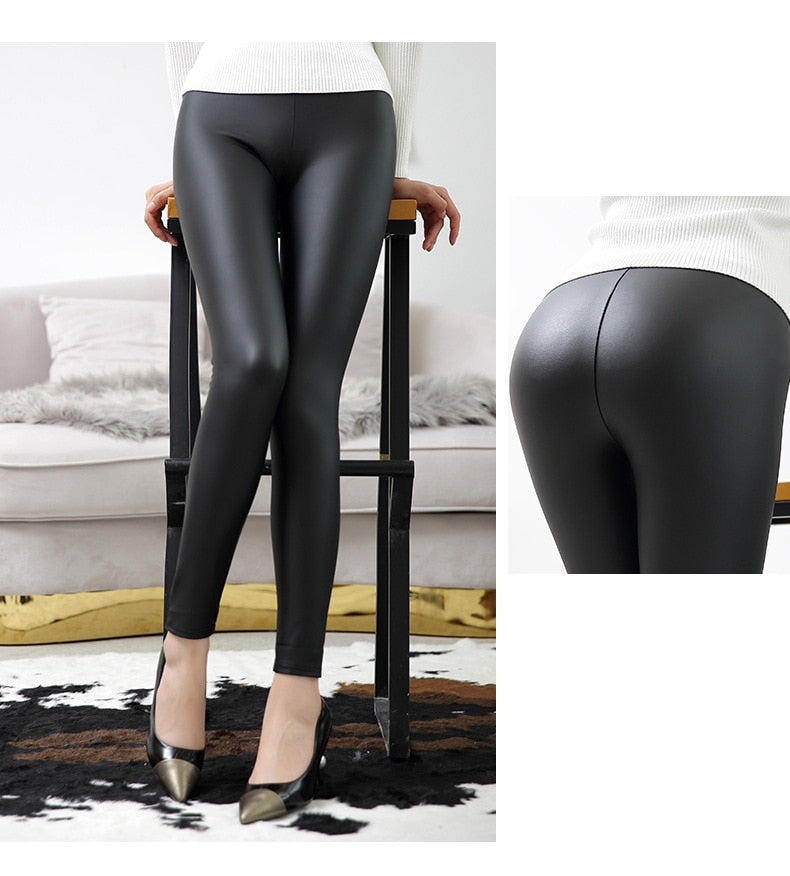 High Waist Leather