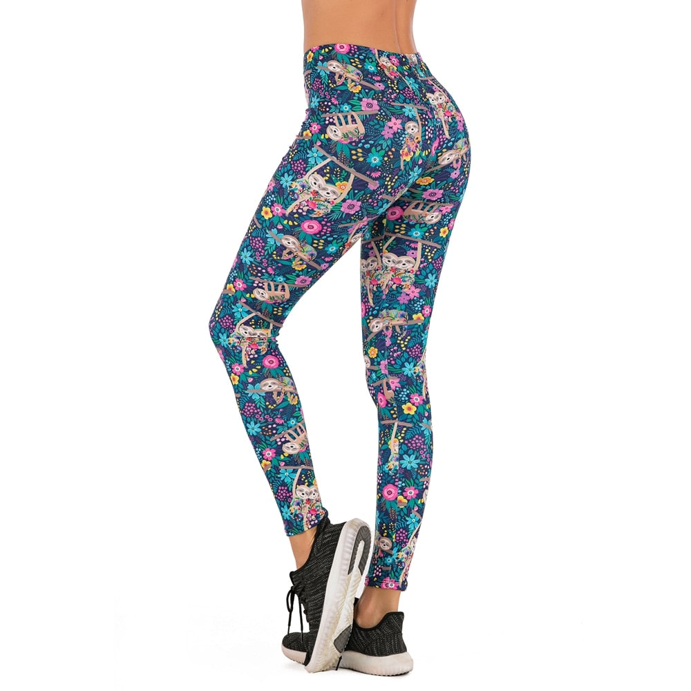 Floral sloth Printing