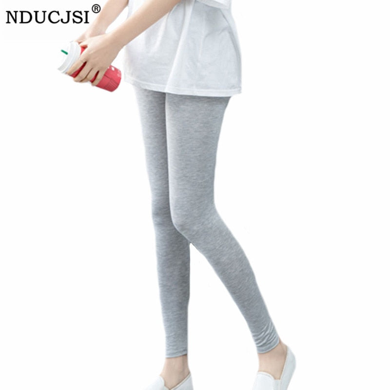 Leggings Cotton High Elastic Waist
