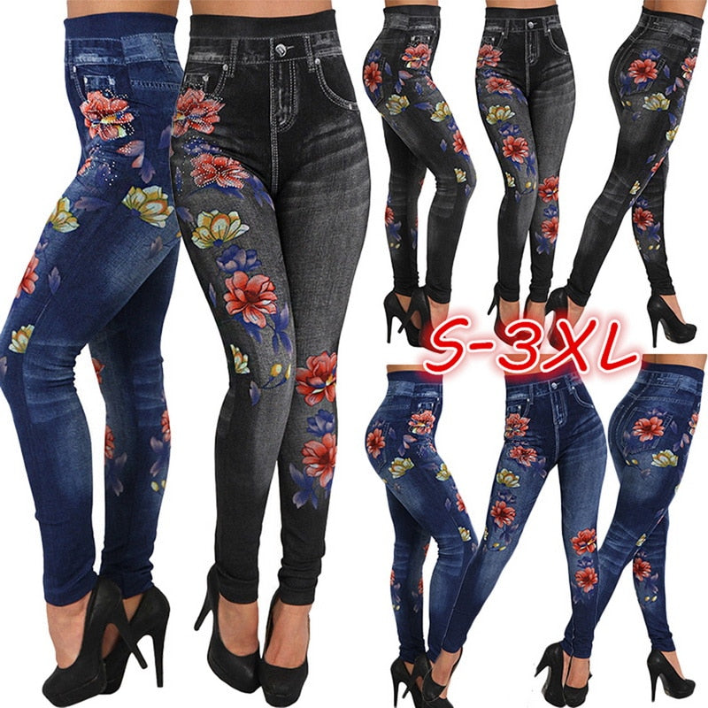 Floral Print Pencil Pants