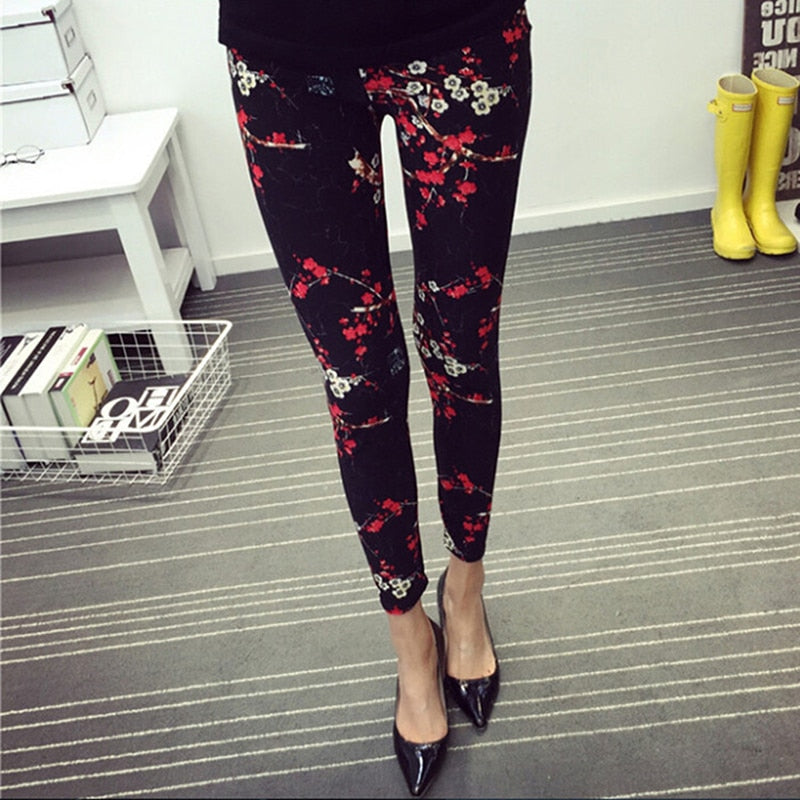 Flowers Print Leggings Floral