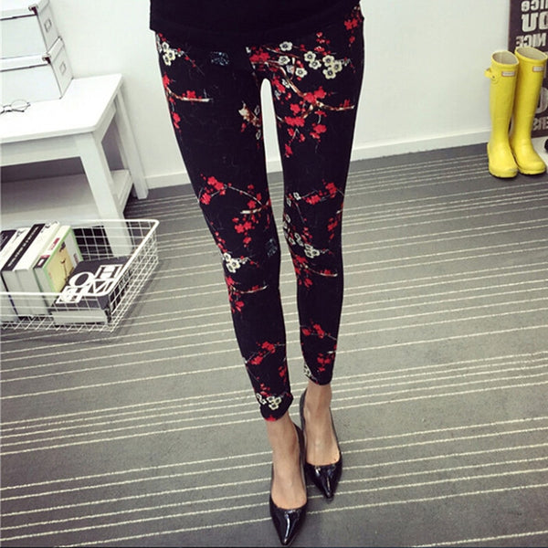 Flowers Print Leggings Floral