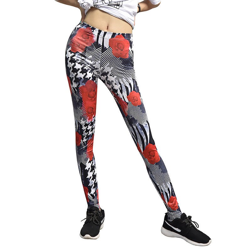 High Waist Floral Casual Trousers