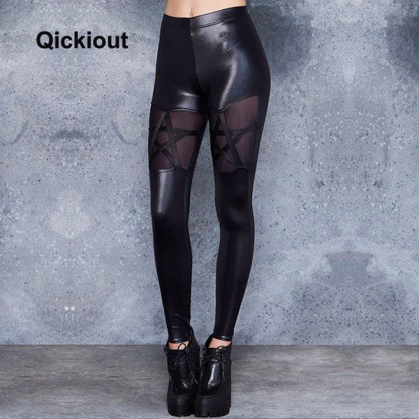 high waist leggings Leather pants