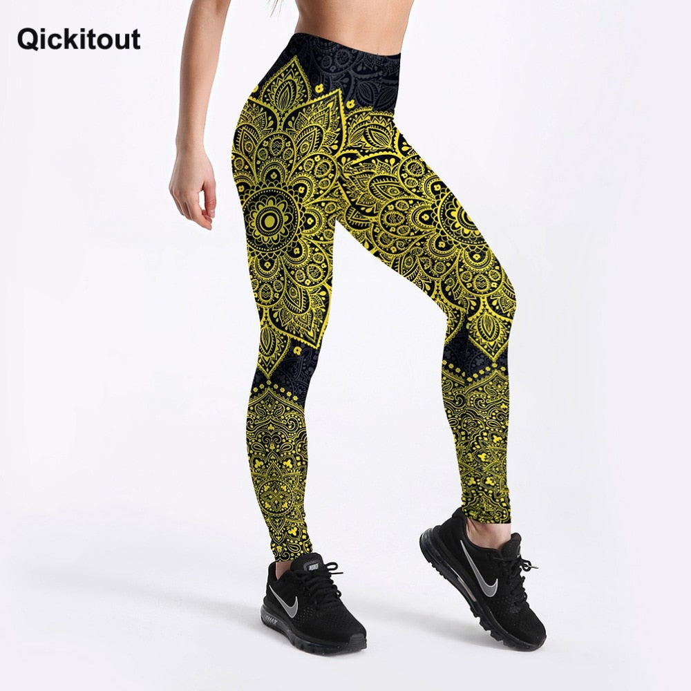 Yellow&Black Floral Printed