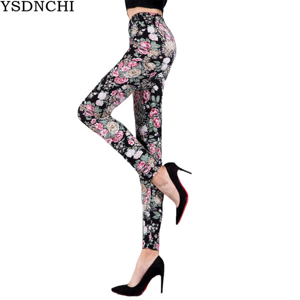 Flower High Waist Pants